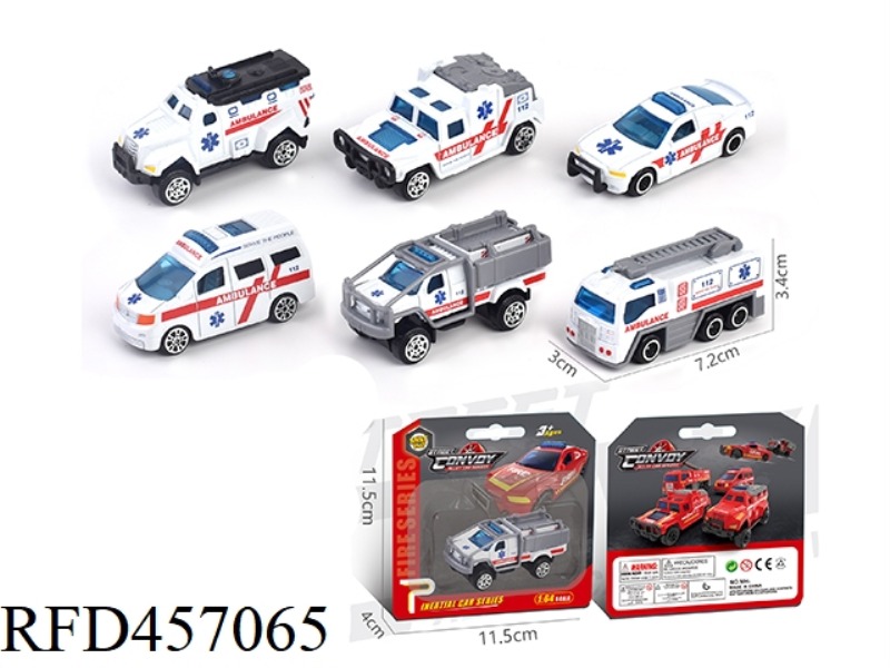 1:64 SLIDING ALLOY MEDICAL RESCUE VEHICLE