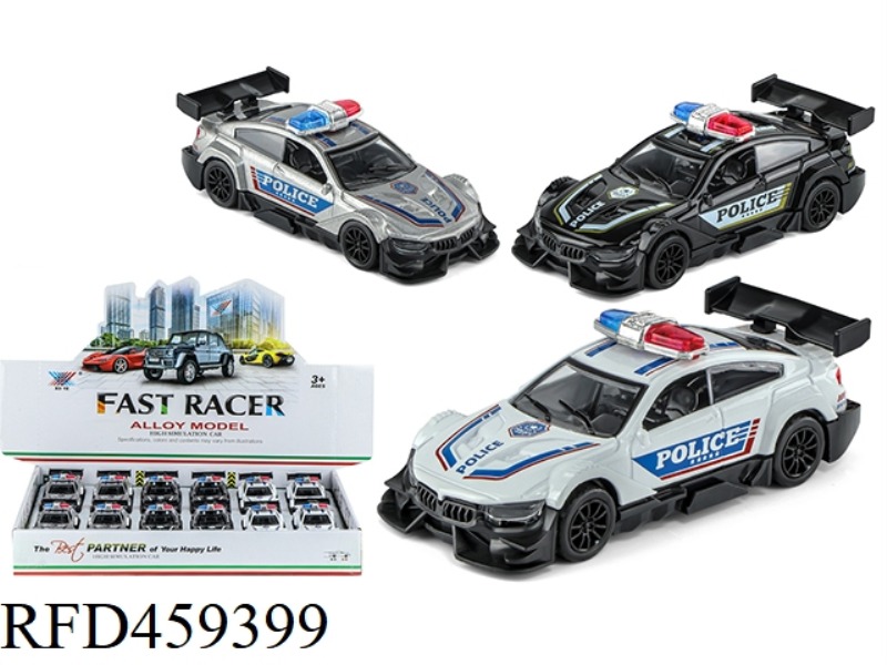 1:36 ALLOY BMW POLICE CAR PULL BACK MODEL (12PCS)