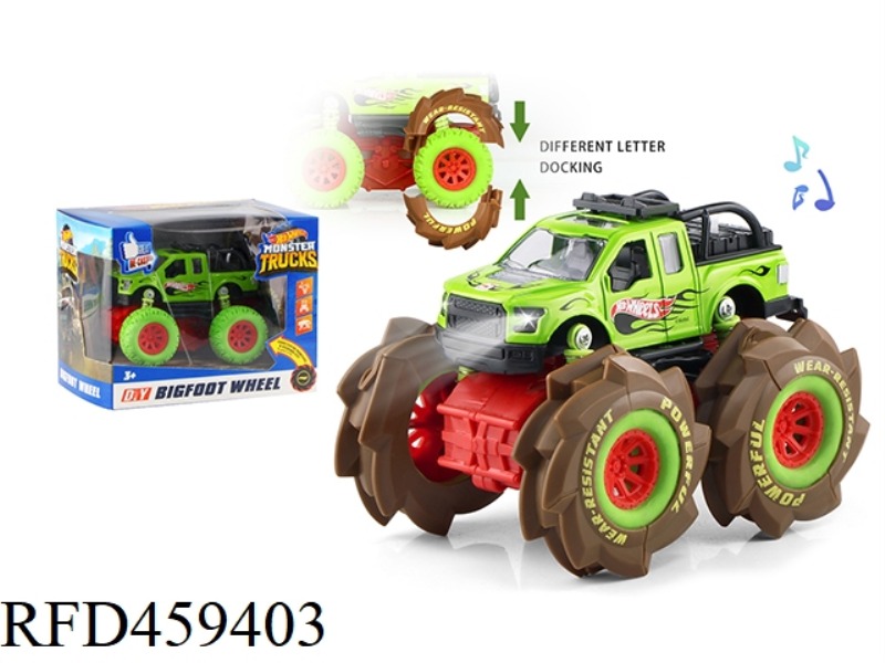 1:32 ALLOY SELF-LOADING WHEEL FOUR-WHEEL DRIVE INERTIA CLIMBING LIGHTING MUSIC CAR (1 PACK)