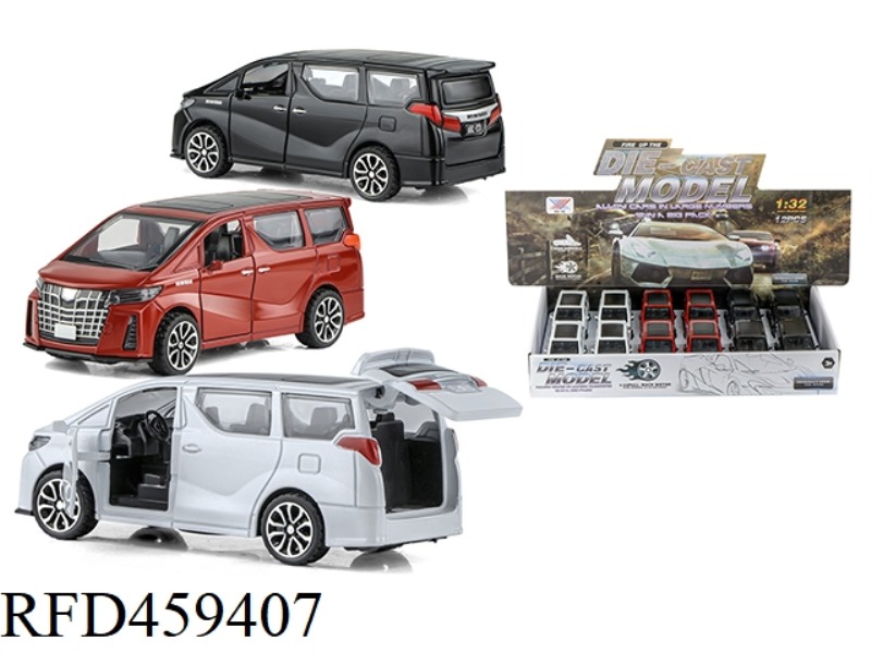 1:32 ALPHA ALLOY CAR PULL BACK THREE DOORS (12 PIECES)