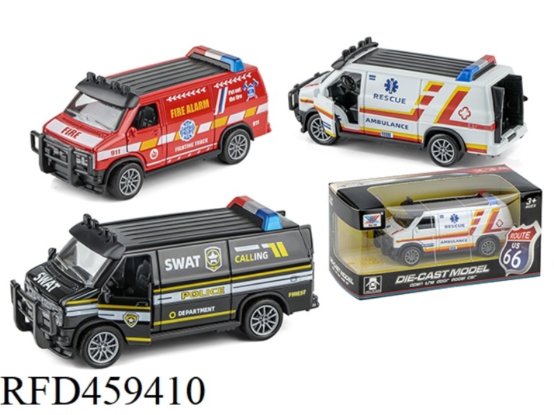 1:32 ALLOY JIMS PULL BACK MODEL THREE DOORS (1 PACK)