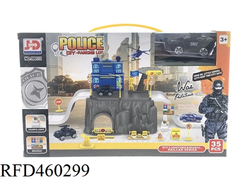 (WINDOW BOX) POLICE ALLOY PARKING LOT MUSIC LIGHTS (1)