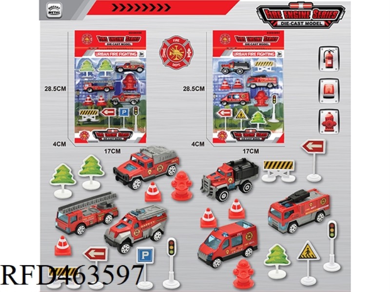 FIRE ALLOY VEHICLE SET 2 MIXED