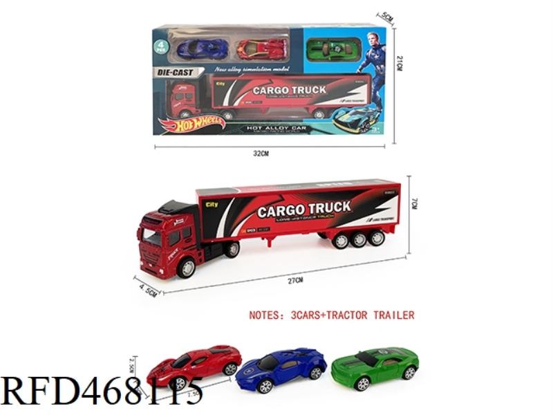 1 RETURNEE ALLOY CONTAINER CAR +3 SLIDING AVENGERS ALLIANCE CAR (AB)