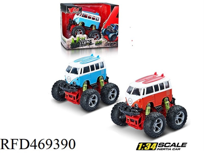 1: 34 Q VERSION ALLOY INERTIA 4WD SIMULATION OFF-ROAD LARGE WHEEL SPRING SHOCK ABSORBER (VOLKSWAGEN)