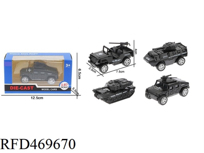 1:60 SPECIAL POLICE CAR MODEL 4 MIXED