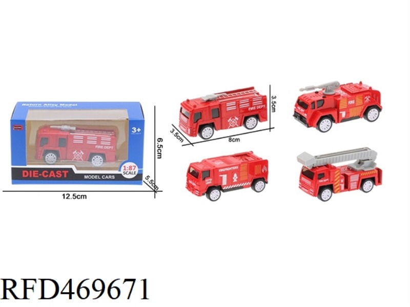 1:60 FIRE TRUCK MODEL 4 MIXED