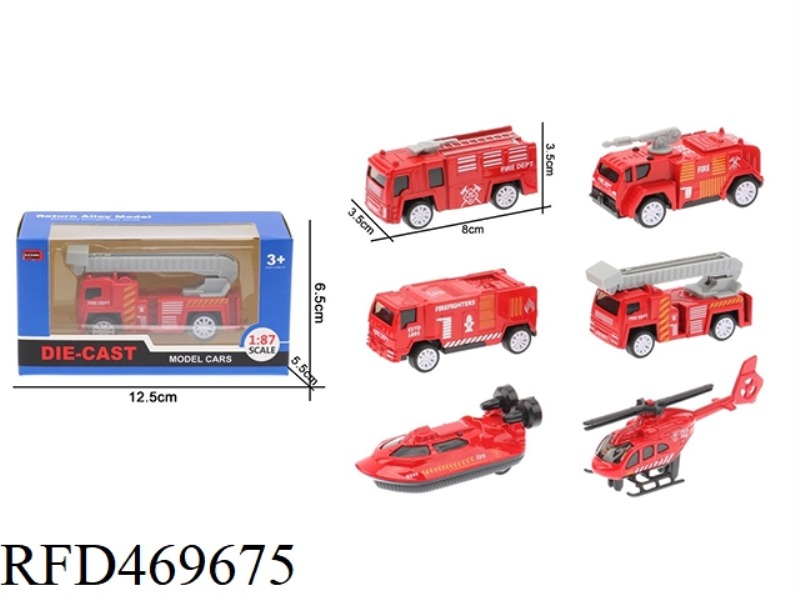 1:60 FIRE TRUCK MODEL 6 MIXED