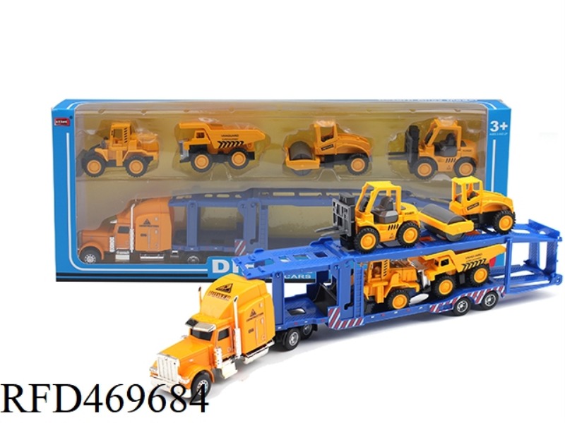 1:60 ALLOY CONTAINER TRUCK ENGINEERING SERIES (5 MIXED/DISPLAY BOX 5 PACK)
