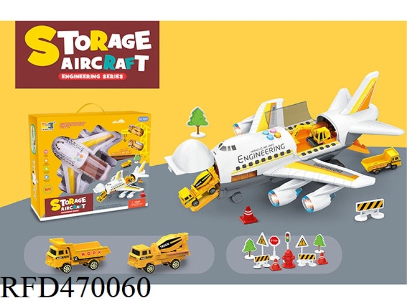 STORAGE OF INERTIAL AIRCRAFT TRANSPORT AIRCRAFT WITH COLOR LIGHTS AND SIMULATED SOUND EFFECTS - ENGI