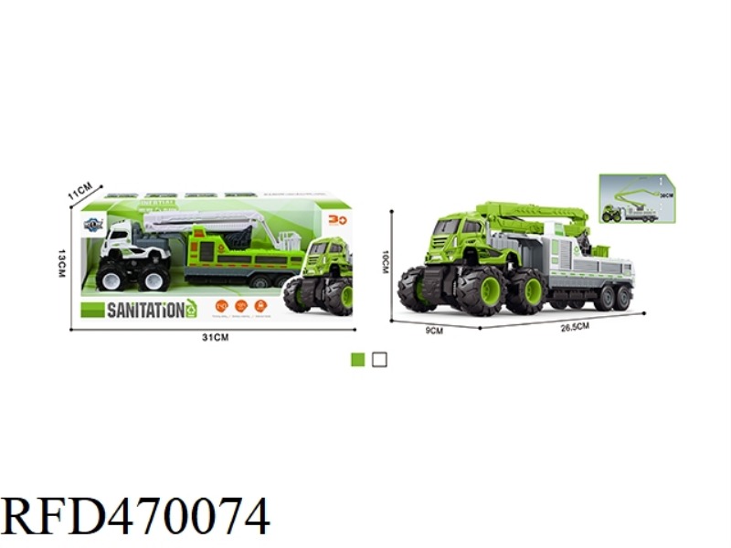 FOUR-DRIVE INERTIAL ALLOY LIFT SANITATION TRAILER