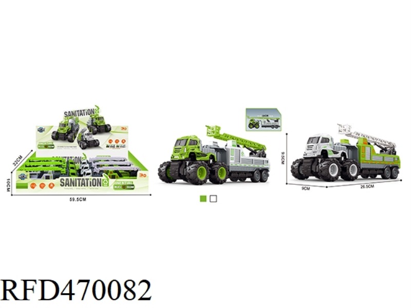 FOUR-DRIVE INERTIAL ALLOY VEHICLE (LADDER SANITATION TRAILER) 6PCS