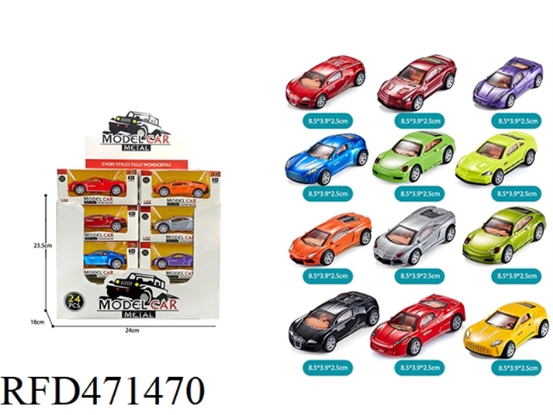 24PCS DISPLAY BOX PULL BACK ALLOY SPORTS CAR