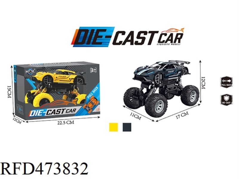 ALLOY PULL BACK FOUR-WHEEL DRIVE FORD CLIMBING CAR