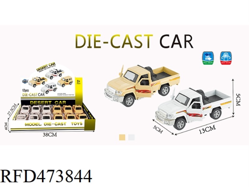 ALLOY PULL BACK PICKUP TRUCK 12PCS