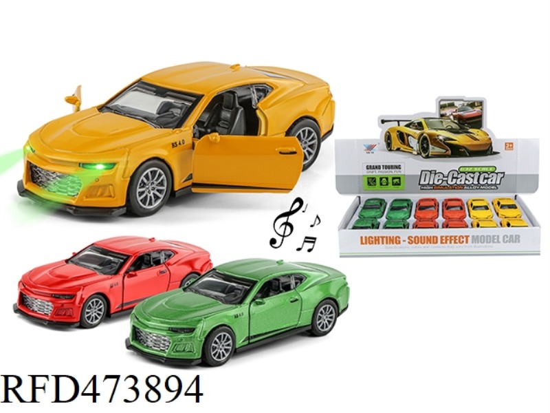 1:32 ALLOY BUMBLEBEE OPEN THE DOOR, PULL BACK LIGHT AND MUSIC (12PCS/DISPLAY BOX)