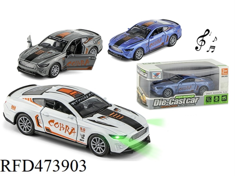 1:32 ALLOY FORD RACING CAR OPENS THE DOOR, PULLS BACK LIGHT AND MUSIC