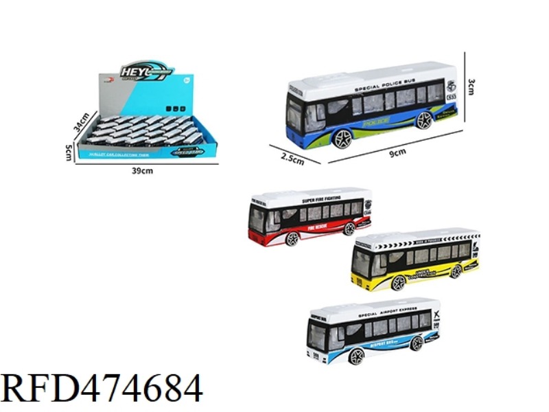 ALLOY TAXI BUS (24PCS)