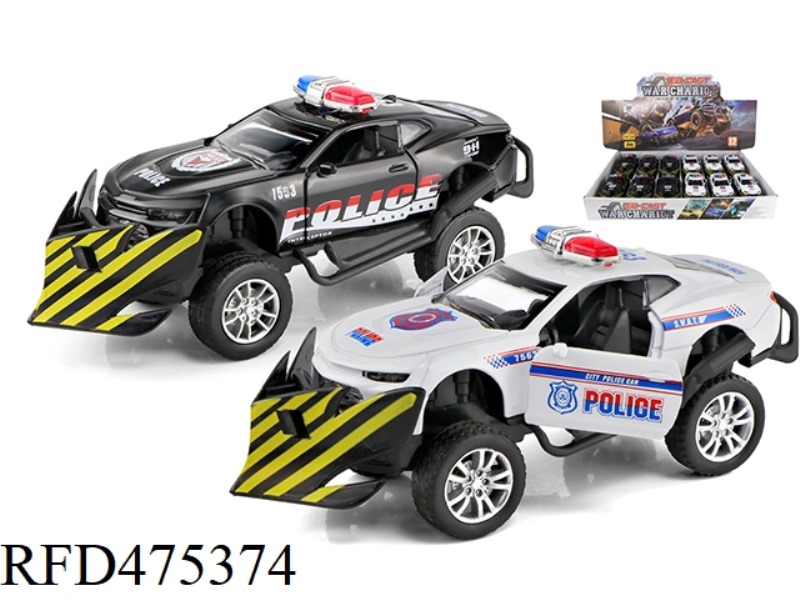 1:32 ALLOY CAR CHEVROLET MODIFIED POLICE CAR PULL BACK TO OPEN THE DOOR (12 PIECES)
