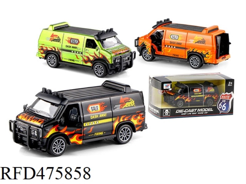 1:32 ALLOY GMC FREE LIGHT PULL BACK MODEL THREE DOORS (1 PACK)