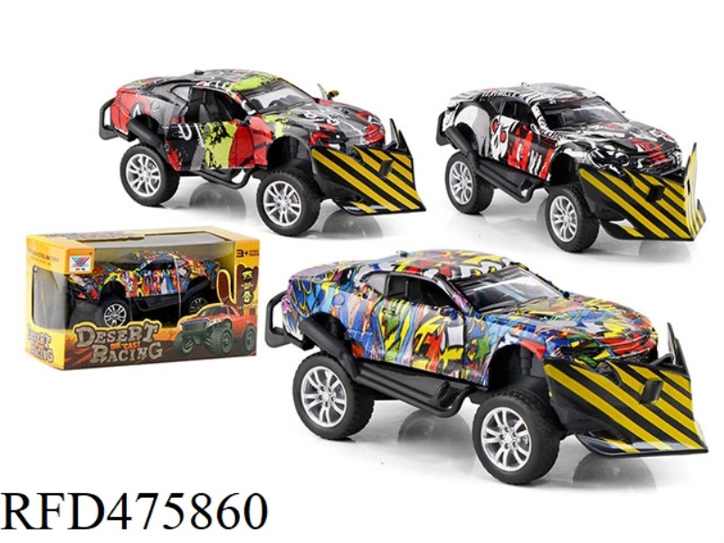 1:32 ALLOY CAR HORNET GRAFFITI MODIFIED PULL BACK DOOR (1 PACK)