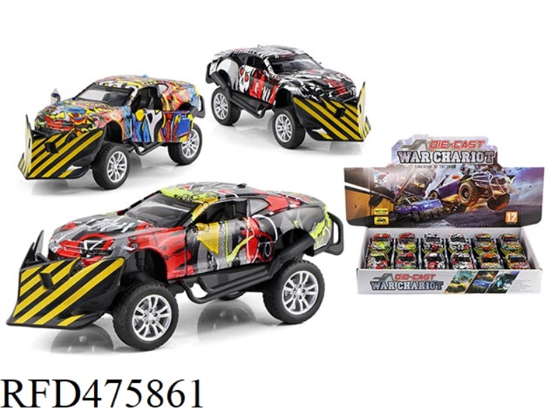 1:32 ALLOY CAR CHEVROLET OFF-ROAD MODIFIED PULL BACK DOOR (12 PACK)