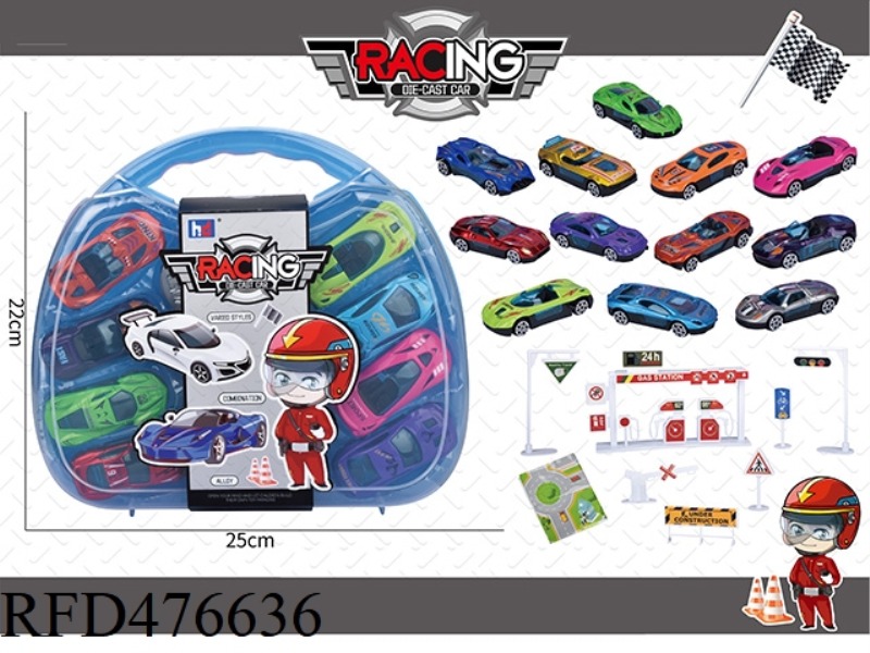 SLIDING ALLOY CAR SET (12 PACKS)