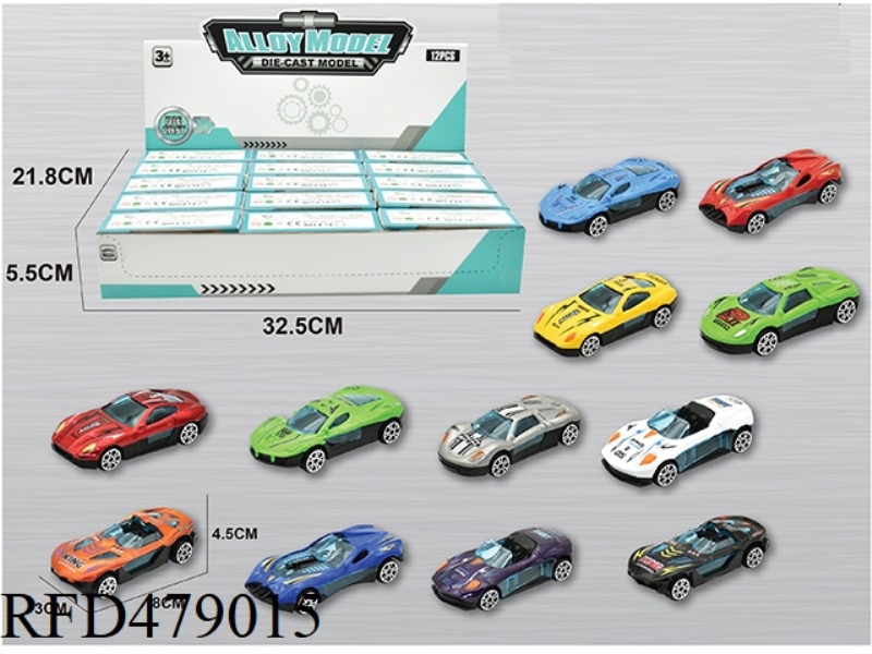 1:64 ALLOY SPORTS CAR SERIES 12PCS