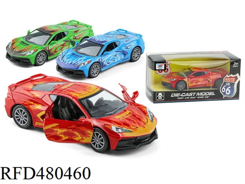 1:32 AMERICAN MUSCLE CAR CORVETTE ALLOY DOOR PULL BACK (1 PACK)
