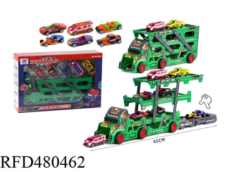 FOLDING TRANSPORT CATAPULT CAR WITH 6 ALLOY CARS