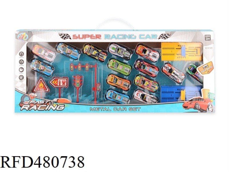 LIGHT ALLOY CATAPULT CAR WITH ROAD SIGN