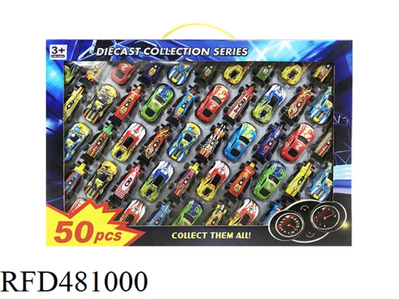 METAL 25 SLIDING EQUATION CARS + 25 PULLBACK CARS