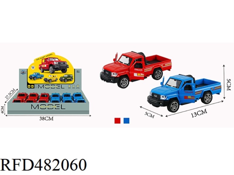 ALLOY PULL BACK PICKUP TRUCK 12PCS