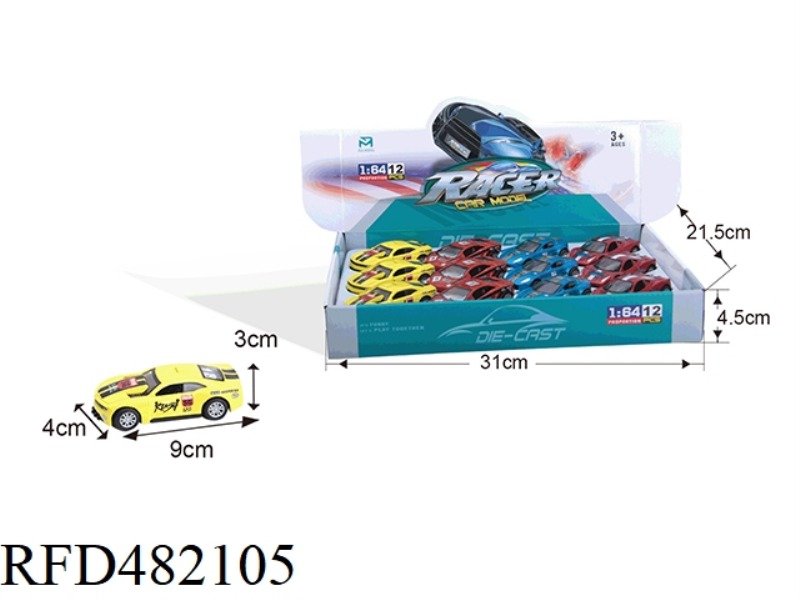 ALLOY PULL BACK RACING (12PCS)