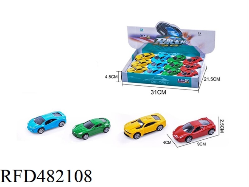 ALLOY PULL BACK SIMULATION CAR (12PCS)