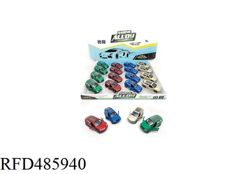 DOUBLE-DOOR PULL-BACK ALLOY CAR 16PCS