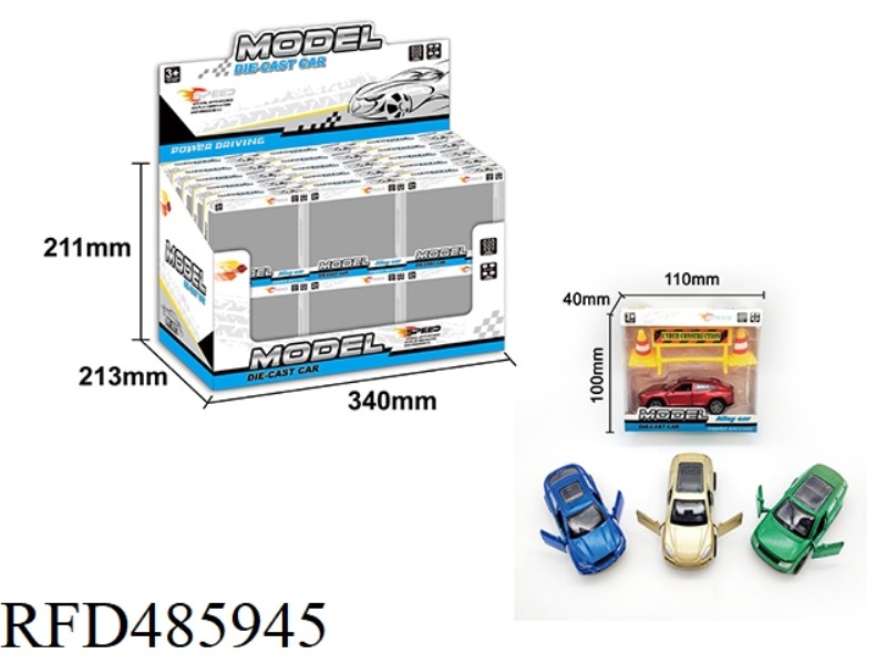 DOUBLE-DOOR PULL-BACK ALLOY CAR 30PCS