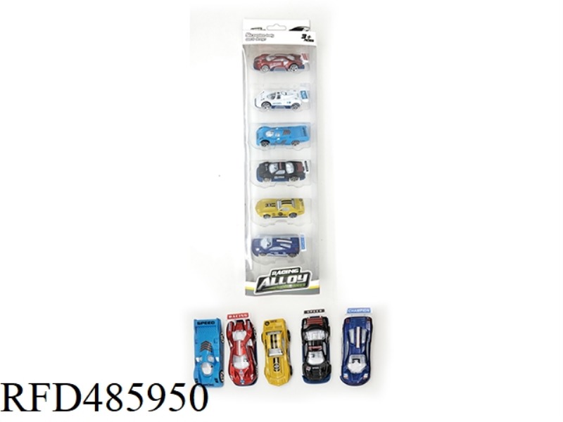 6 ALLOY SLIDING SPORTS CARS