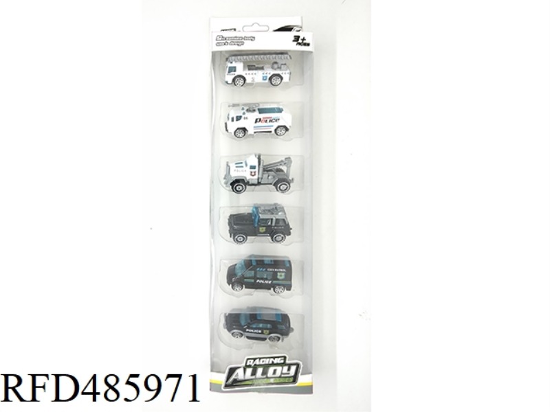 6 ALLOY SLIDING SUIT POLICE CARS
