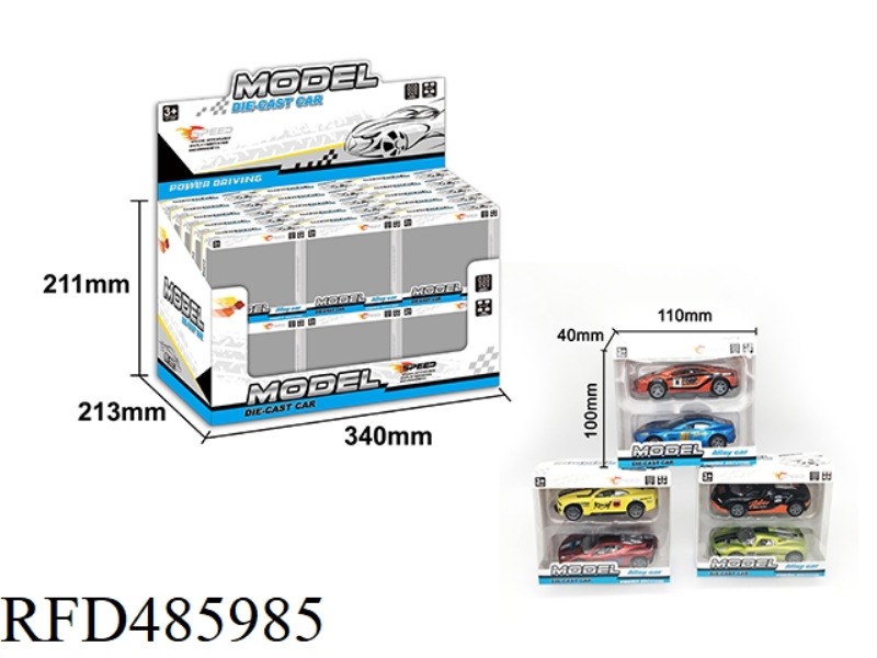 6 ALLOY PULLBACK SPORTS CARS 30PCS