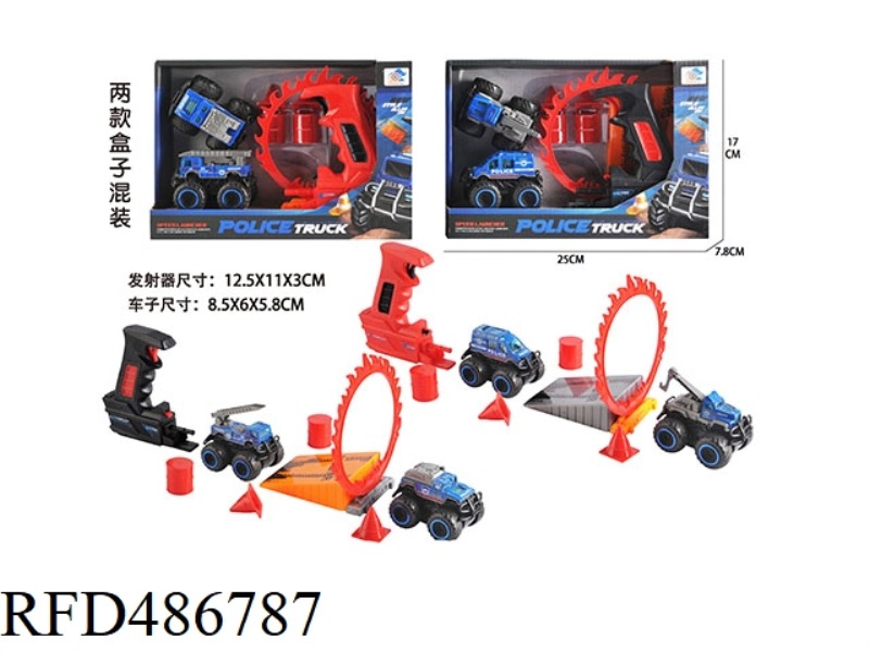 EJECTION ALLOY OFF-ROAD POLICE CAR (SET)