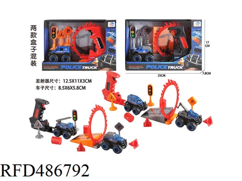 EJECTION ALLOY OFF-ROAD POLICE CAR (SET)