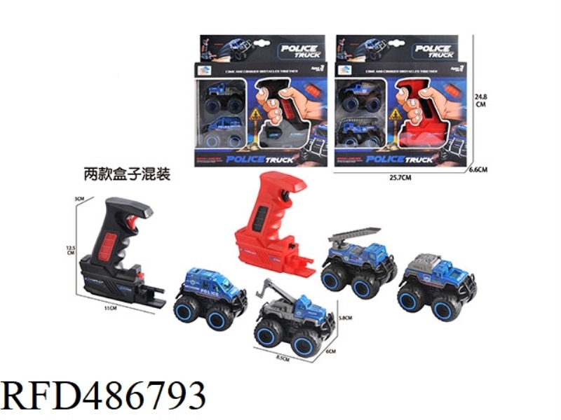 EJECTION ALLOY OFF-ROAD POLICE CAR (SET)