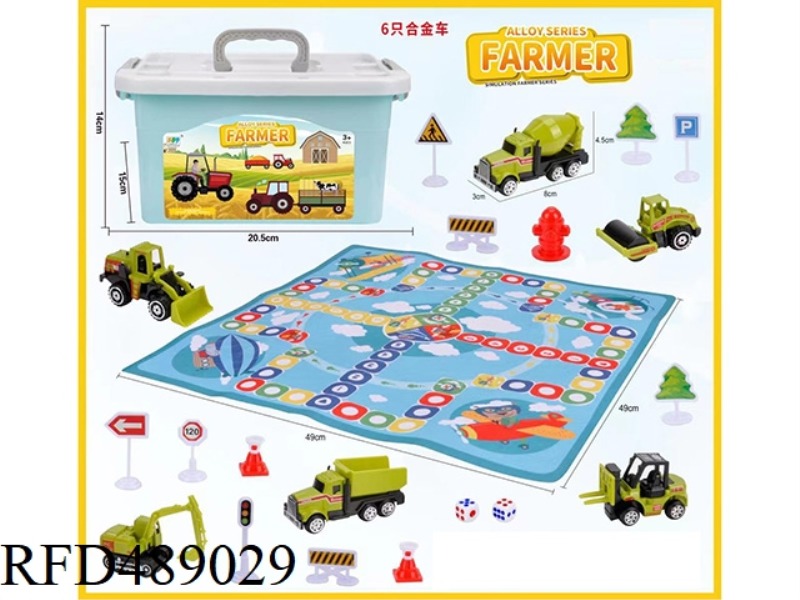 SLIDING HAPPY FARM ALLOY CAR 6
