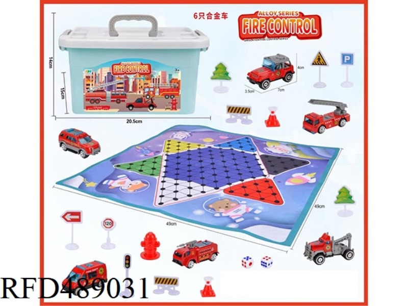 6 SLIDING FIRE FIGHTING ALLOY CAR