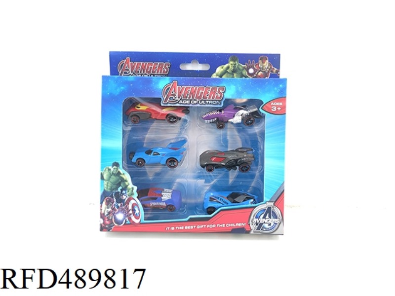 SLIDING LEAGUE OF LEGENDS ALLOY CAR (6PCS)