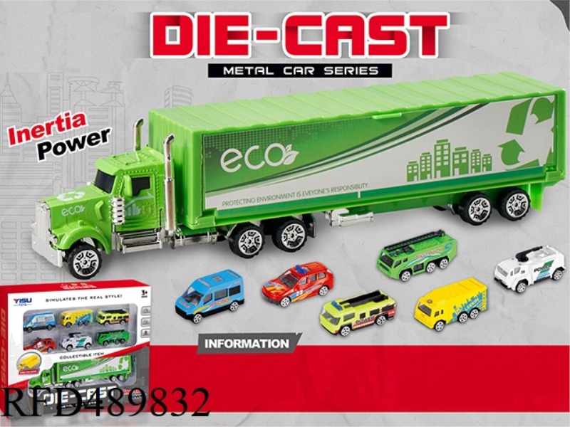 SLIDING ALLOY CAR CITY SET