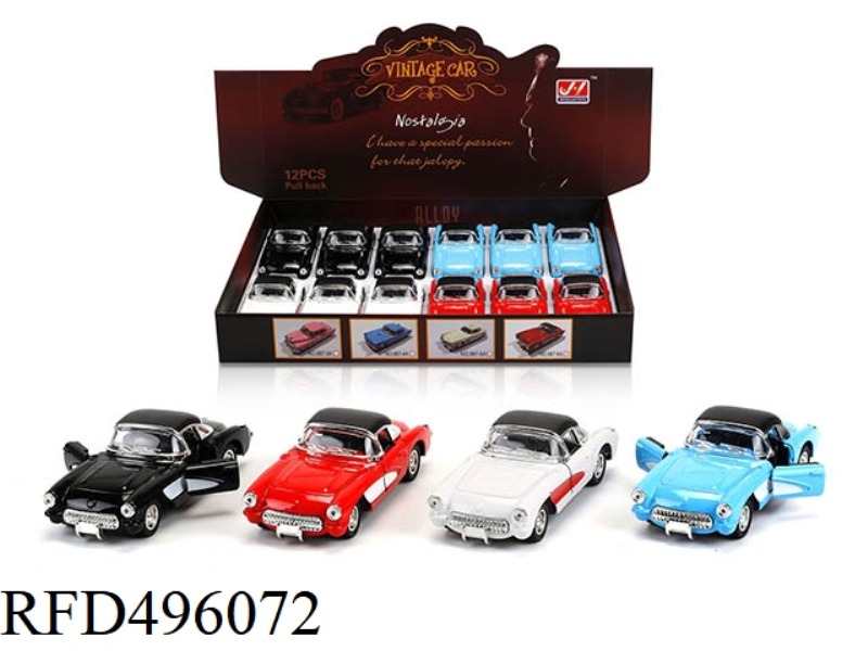1:32 ALLOY RETURN FORCE SIMULATION CLASSIC CAR CHEVROLET 12PCS