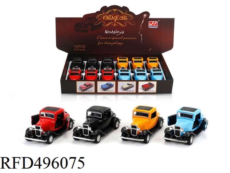 1:32 ALLOY BOOMERANG SIMULATION VINTAGE CAR FORD 12PCS