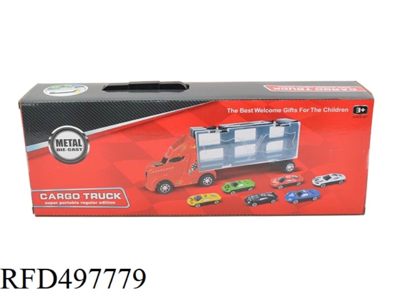 MEDIUM CONTAINER TRUCK WITH SIX ALLOY CARS
